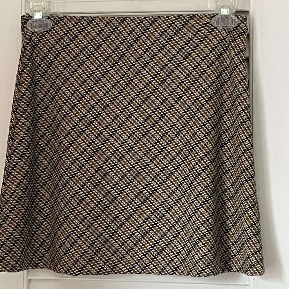 FREE PEOPLE brown plaid size M